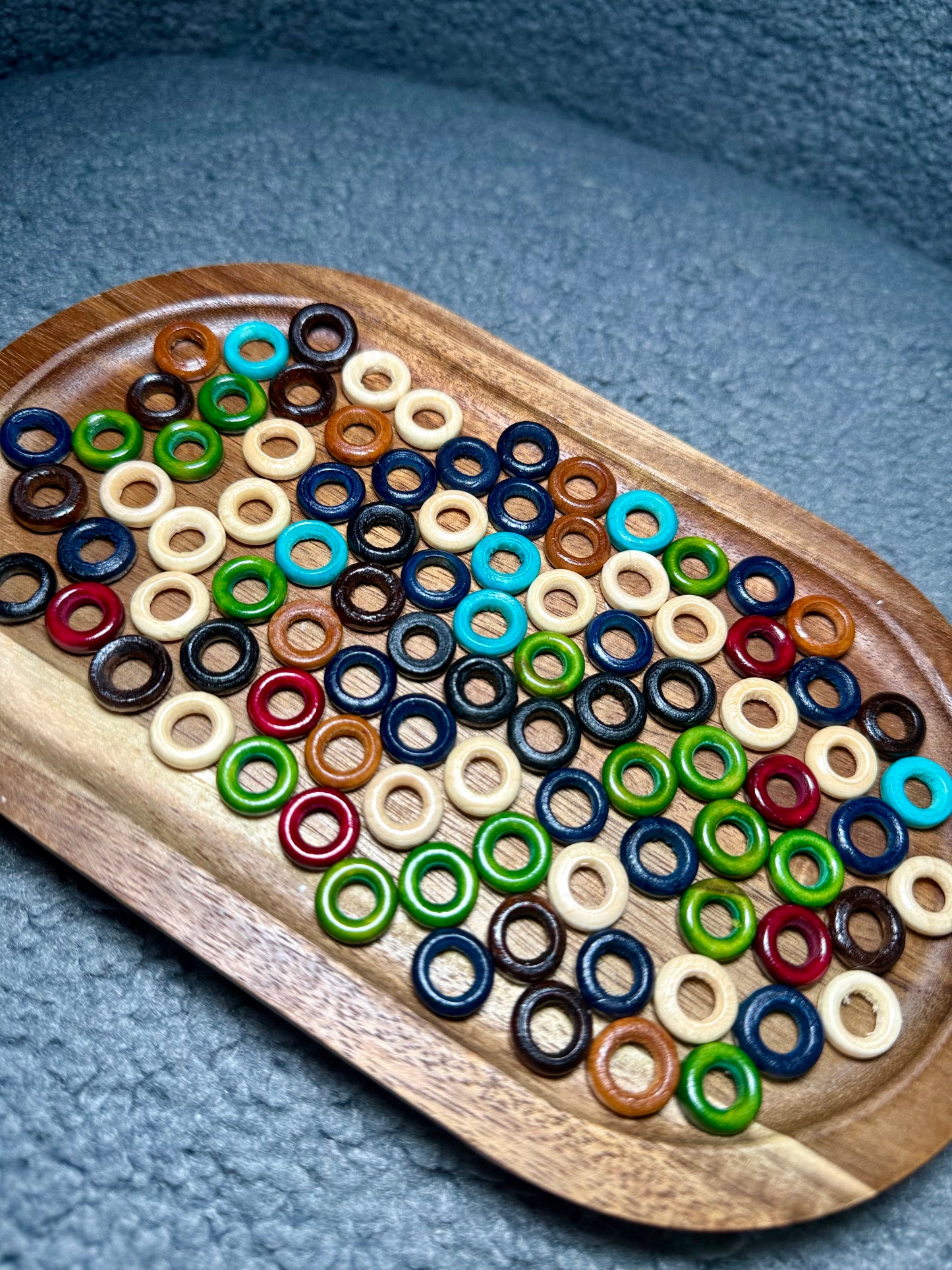 Assorted Wooden Dreadlock Beads - 10