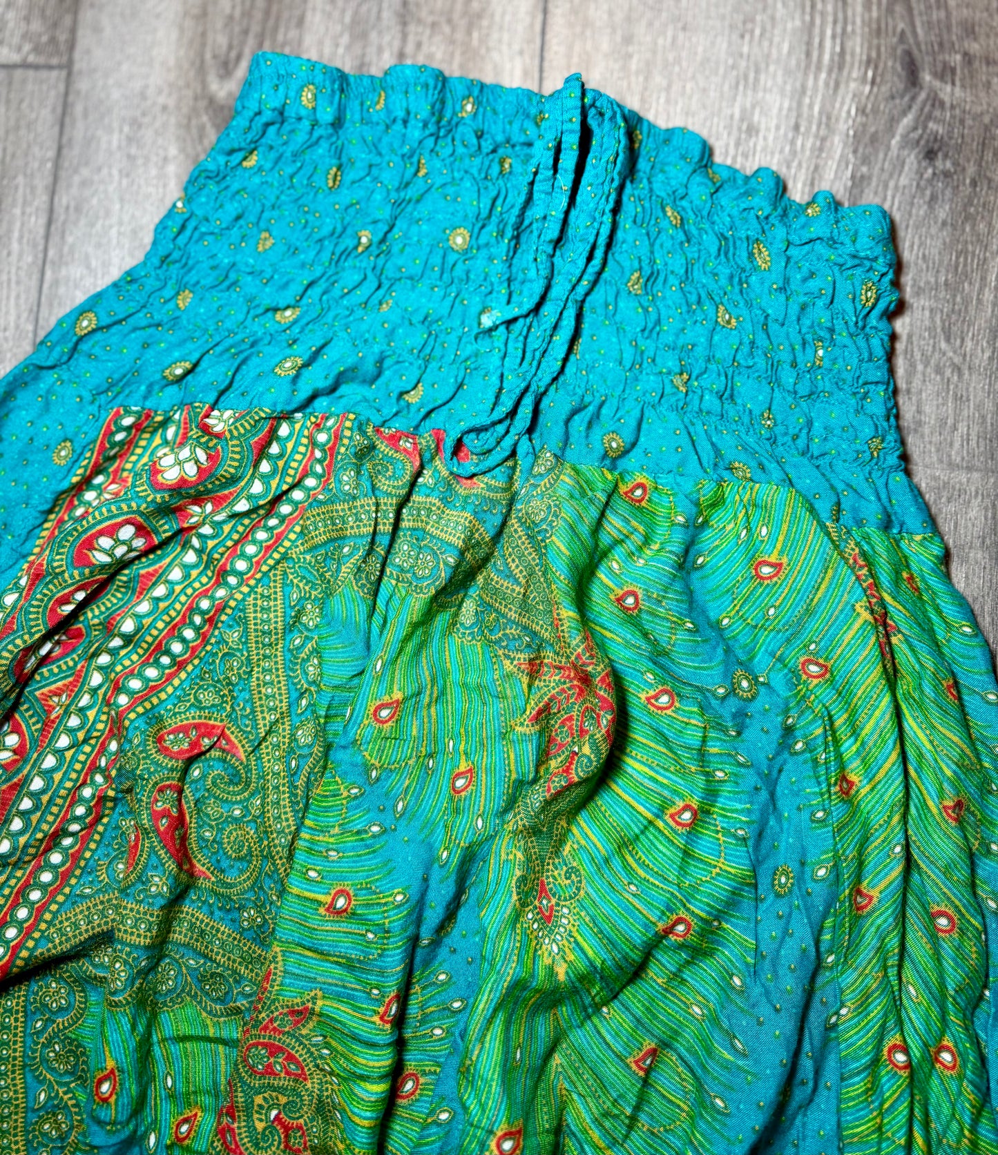 Peacock Feather Design Haram Pants — (6-12)