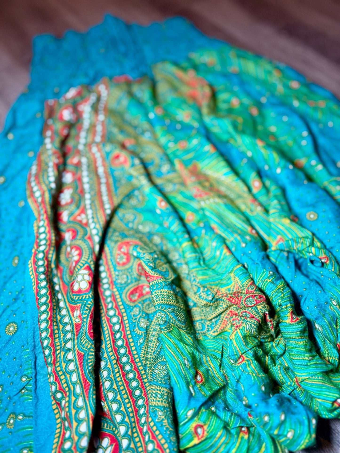 Peacock Feather Design Haram Pants — (6-12)