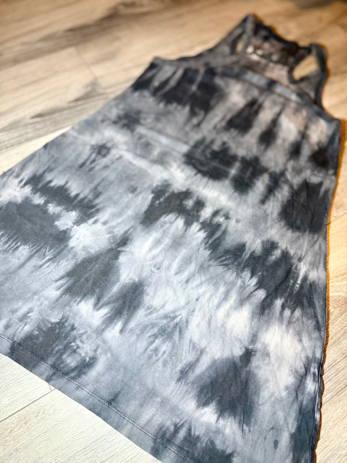 Colourful Ohm Tie-Dye Long Vest/ Dress — (M)