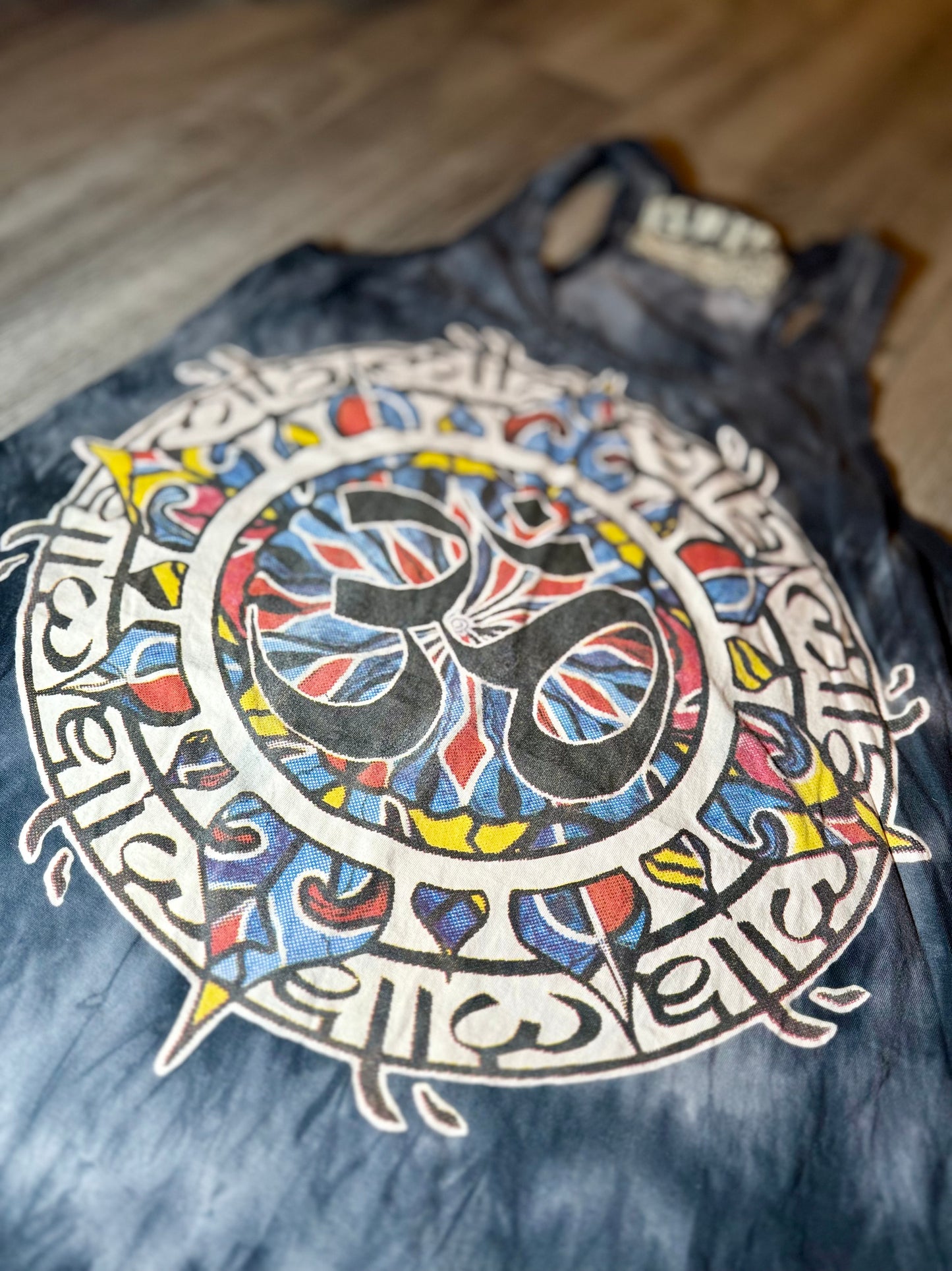 Colourful Ohm Tie-Dye Long Vest/ Dress — (M)