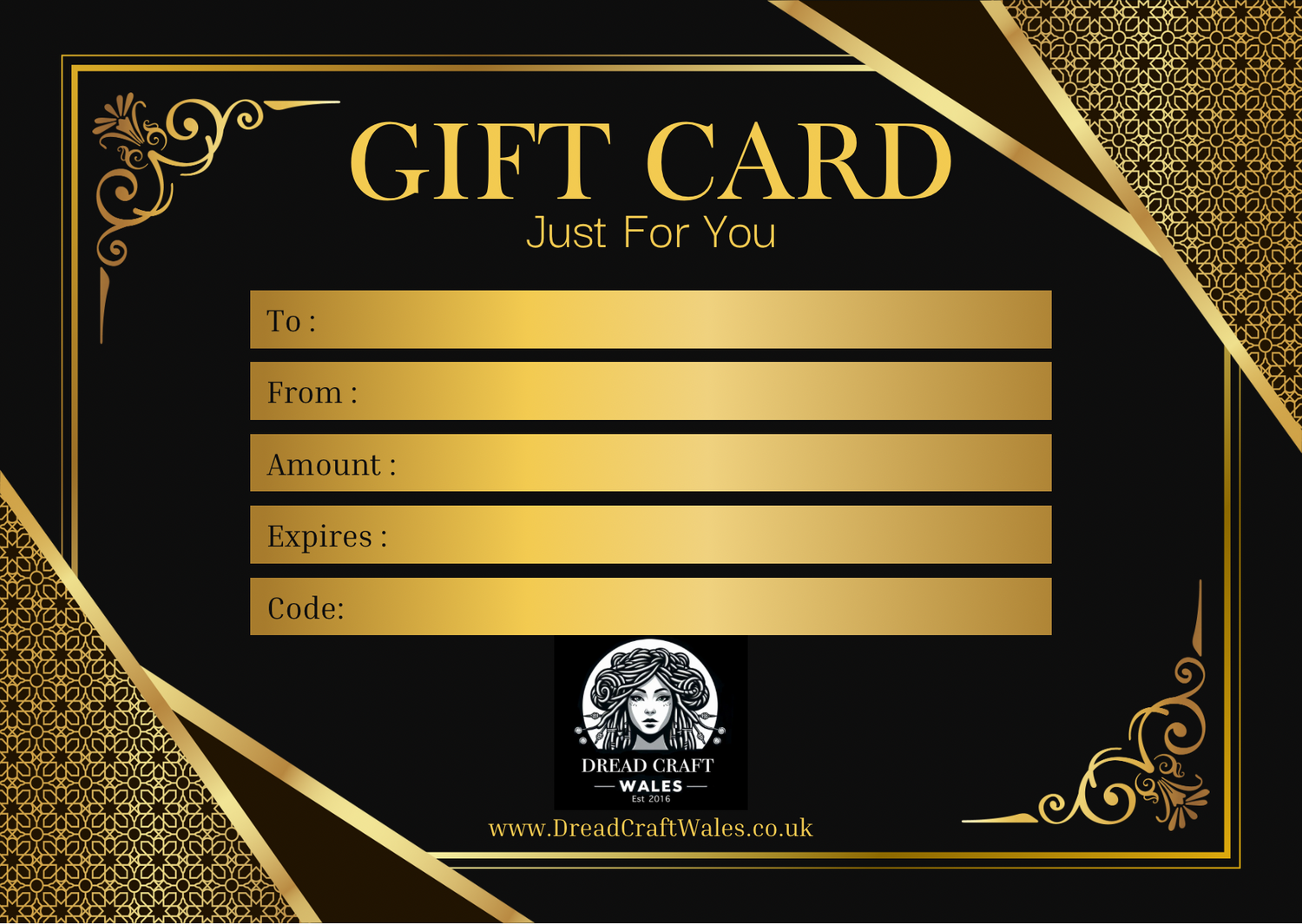 DreadCraft Wales Gift Cards