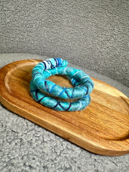 Dreadlock Spiral Tie - Ocean Blues