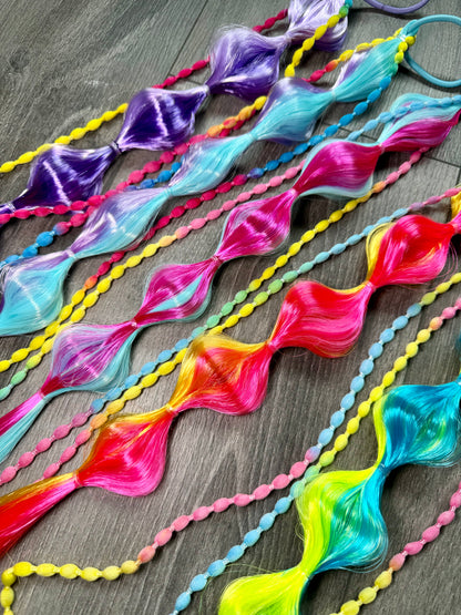 Bubble Braids on Hair Tie (1pc)