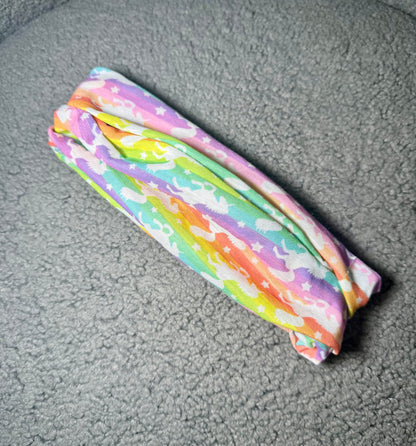 🦄 Unicorn Rainbow 🌈 Headwrap/ snood/ Headband
