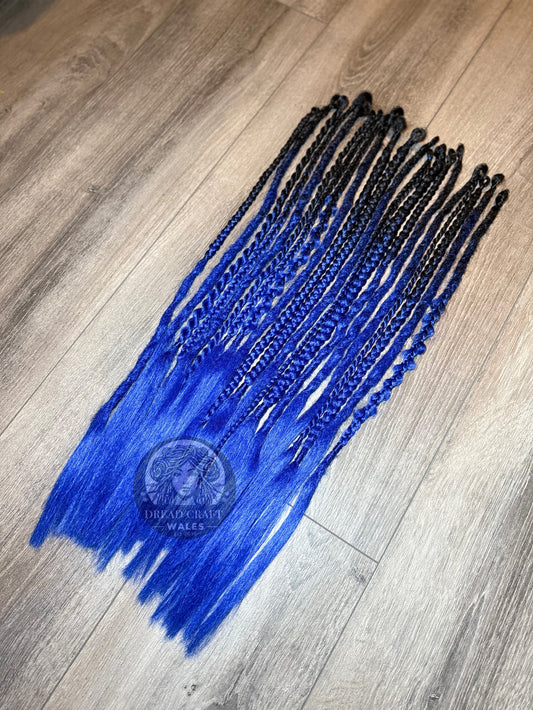 “DARK WAVE” - (SE) Dreadlock & Braid Extensions - Set of 21