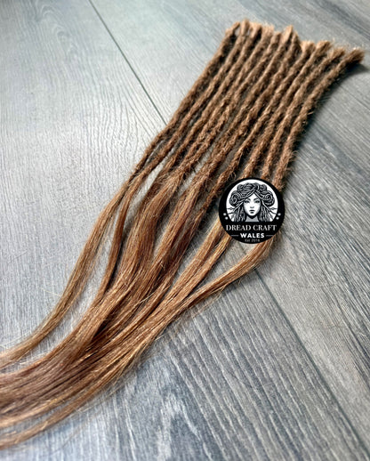 ❗️SALE❗️ 11 Piece Human Hair Dreadlock Extension Set – 22” – #6 Brown