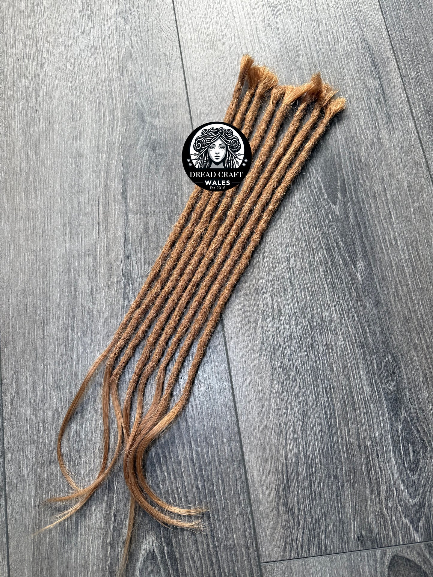 ❗️SALE❗️ - 8 Piece Human Hair Dreadlock Extension Set – 18” – #16 Honey Blonde