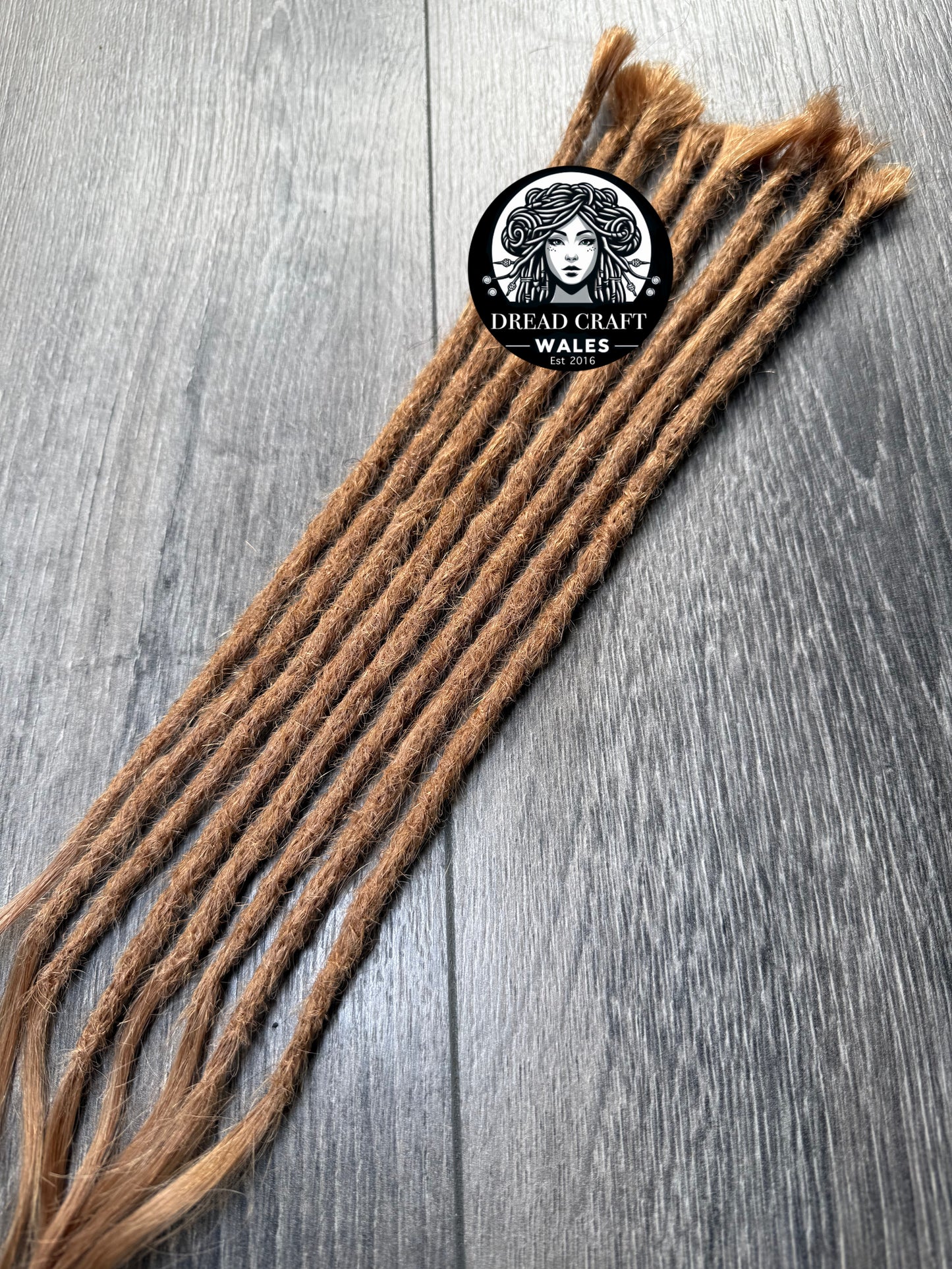 ❗️SALE❗️ - 8 Piece Human Hair Dreadlock Extension Set – 18” – #16 Honey Blonde