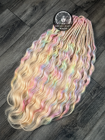 Pastel Blush Dread Waves x50