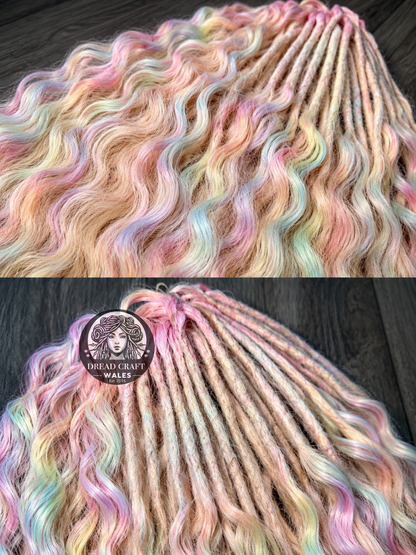 Pastel Blush Dread Waves x50