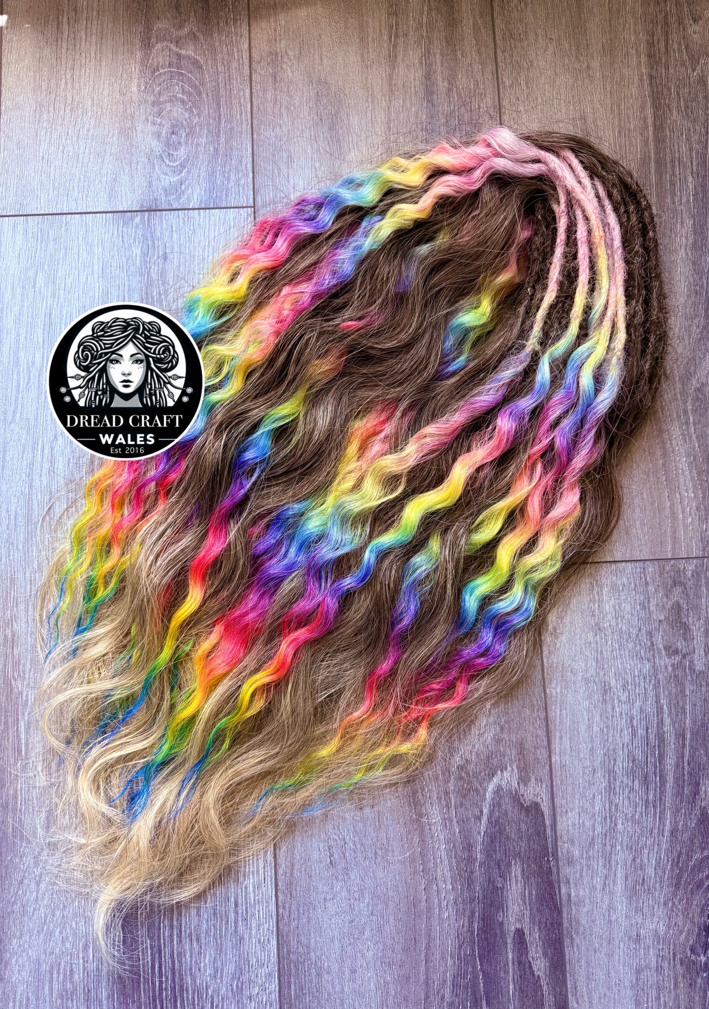 Rainbow Toffee Dread Wave Full Set