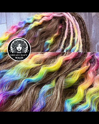 Rainbow Toffee Dread Wave Full Set